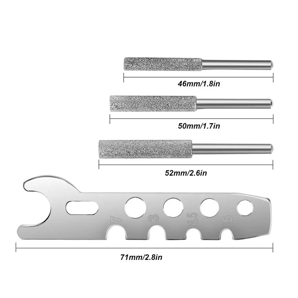 DY TOOLS Chainsaw Sharpening Attachment Kit High Speed Steel 70x50 mm with ABS Handle