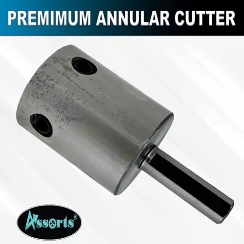 Assorts Annular Cutter Bit Alloy Steel Round Chuck Adapter Female Shank 6.35 mm (3/8 Inch) Thread 3 Jaw