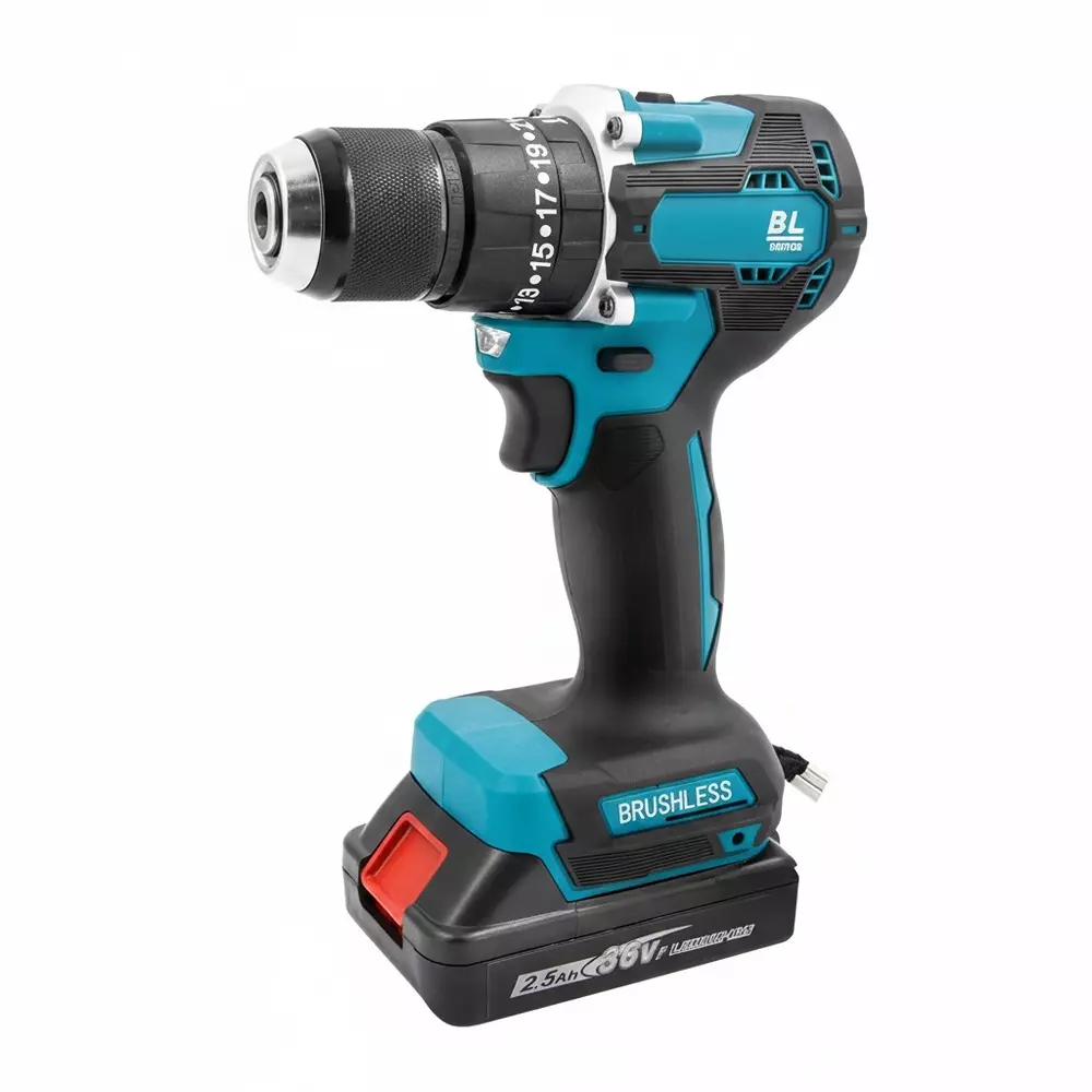 Jawsons Cordless Drill Machine 500 W Brushless Motor 10 mm Chuck Size 2-Speed 20+3 Torque Settings with 2 Battery Charger & 1 Battery