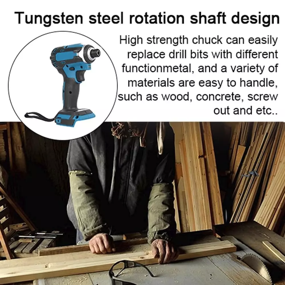Jawsons 3-in-1 Cordless Electric Screwdriver – Rechargeable Drill, Impact Wrench & Screwdriver with LED Light & Forward/Reverse Rotation