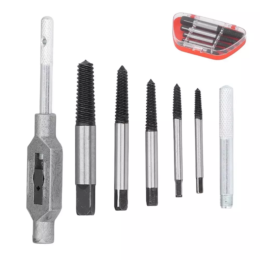 DY TOOLS Broken Screw Extractor Set Carbon Steel with M1-M12 Range Tap Twister & Orange/Transparent Storage Case