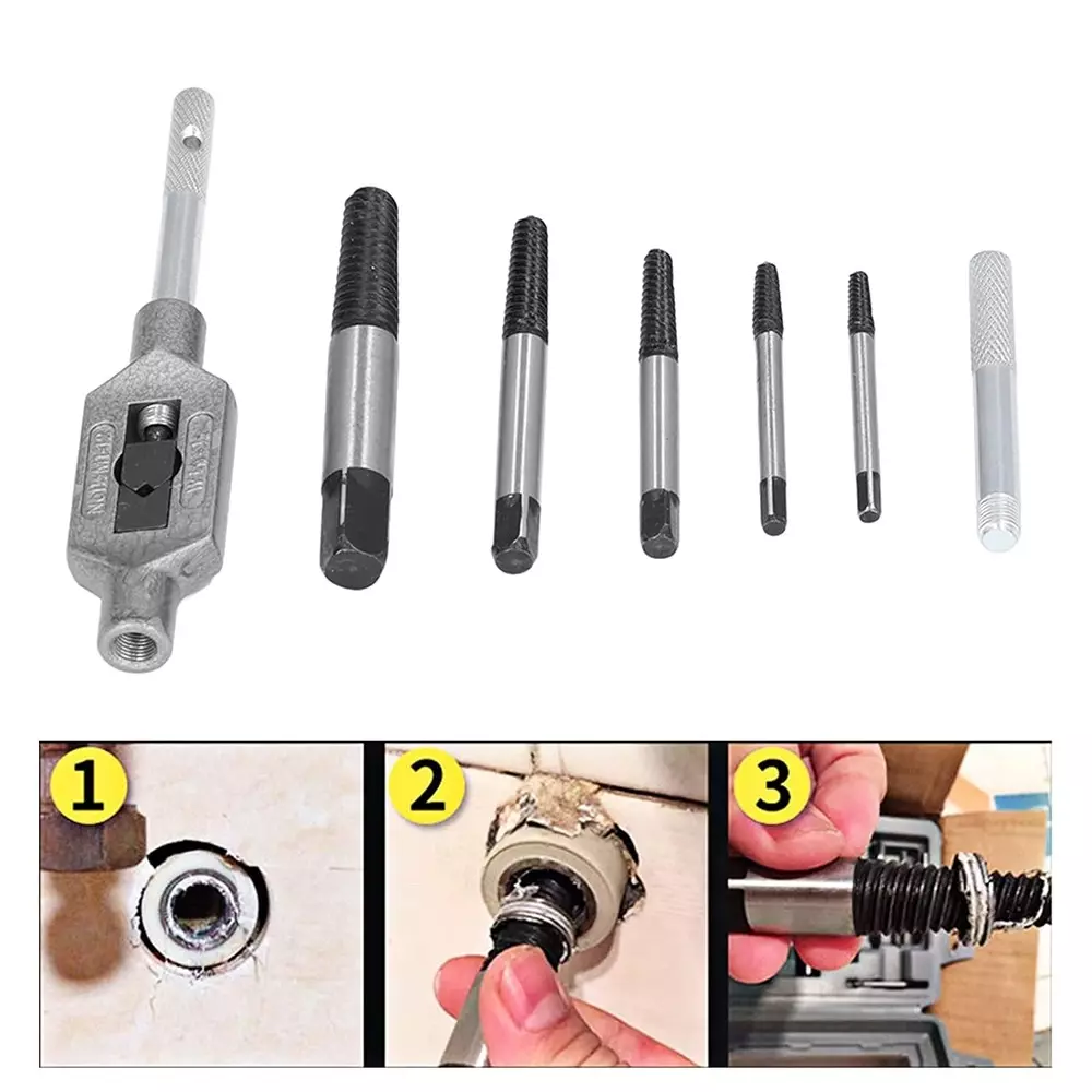 DY TOOLS Broken Screw Extractor Set Carbon Steel with M1-M12 Range Tap Twister & Orange/Transparent Storage Case