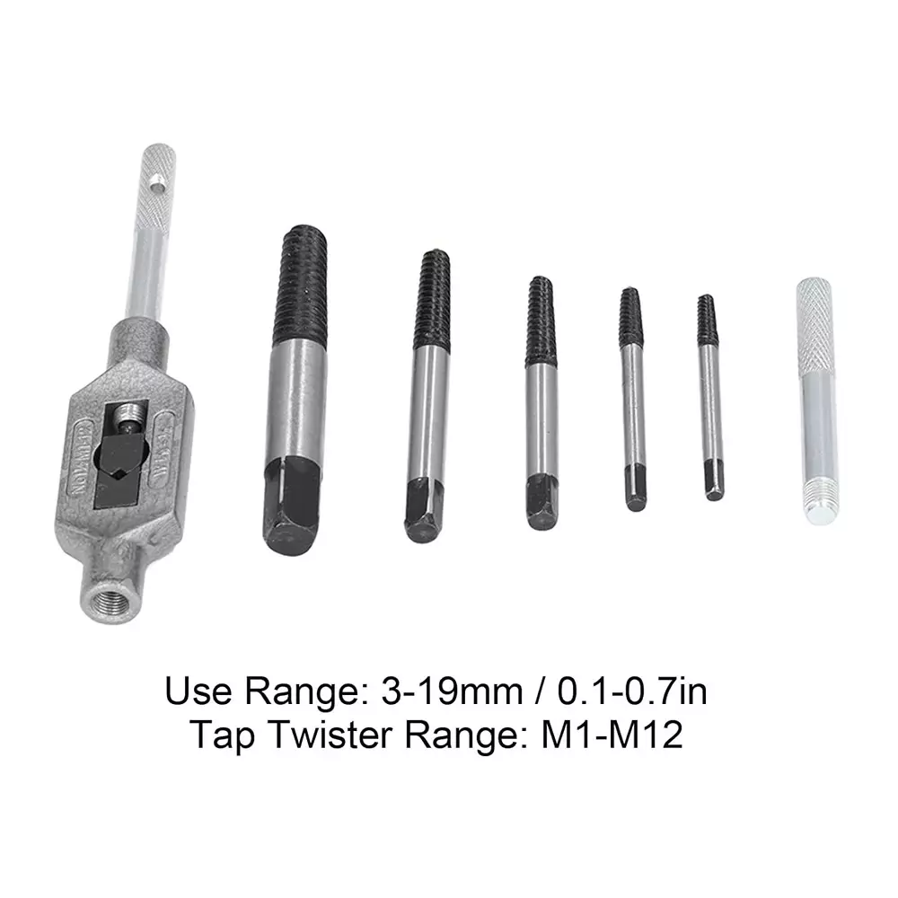 DY TOOLS Broken Screw Extractor Set Carbon Steel with M1-M12 Range Tap Twister & Orange/Transparent Storage Case