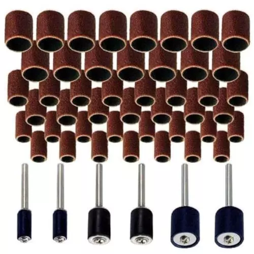 GENERIC Sandpaper Ring Grinding Head Set 3 mm Shank Diameter Emery Cloth (1 Kit)