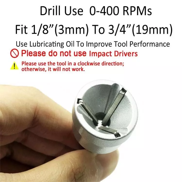 A.D INTERNATIONAL Heavy Duty Deburring Chamfer Tool with Tungsten Carbide Blades Quick-Release Hex Shank for Burr Removal, 1100-CS-174