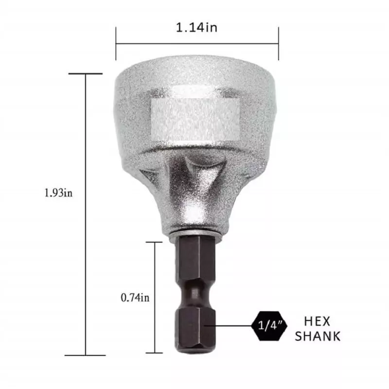 A.D INTERNATIONAL Heavy Duty Deburring Chamfer Tool with Tungsten Carbide Blades Quick-Release Hex Shank for Burr Removal, 1100-CS-174