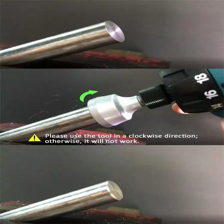 A.D INTERNATIONAL Heavy Duty Deburring Chamfer Tool with Tungsten Carbide Blades Quick-Release Hex Shank for Burr Removal, 1100-CS-174