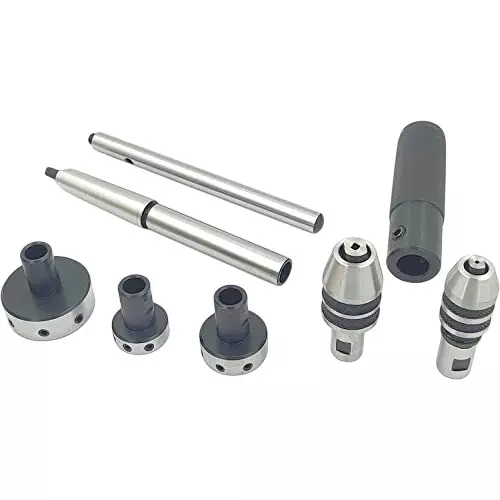 A.D INTERNATIONAL Tailstock Attachment with MT3 Shank, Tool Steel Body for Tapping, Threading on Lathe Machine, 5R-XARE-JL6B