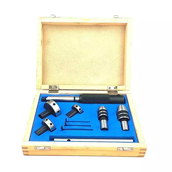 A.D INTERNATIONAL Tailstock Attachment with MT3 Shank, Tool Steel Body for Tapping, Threading on Lathe Machine, 5R-XARE-JL6B