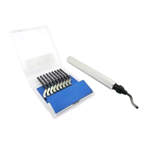 A.D International Deburring Tool With 10 HSS Swivel Blades Reamer for Metal, Plastic, Resin, Copper, PVC, and 3D Printed Parts, ‎100-CS-190