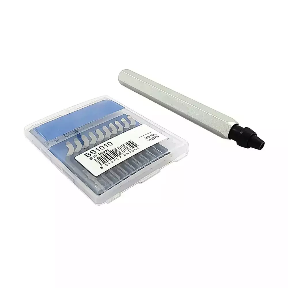 Buyohlic International Deburring Tool With 10 HSS Swivel Blades Reamer for Metal, Plastic, Resin, Copper, PVC, and 3D Printed Parts, ‎100-CS-190