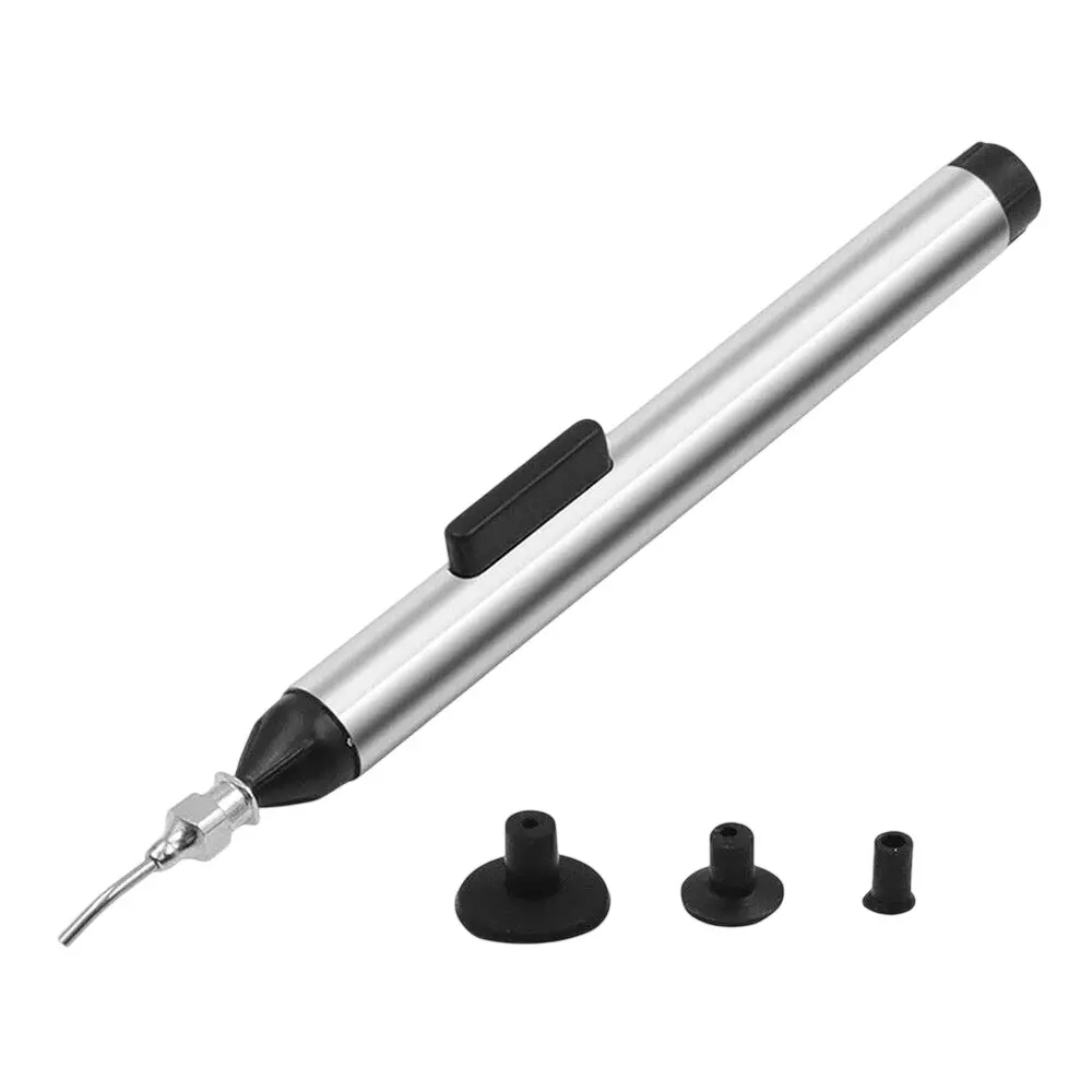 DY TOOLS IC SMD Vacuum Suction Pen Aluminum Alloy 15 cm Length with 3 Suction Header (3 mm, 7 mm, 10 mm)