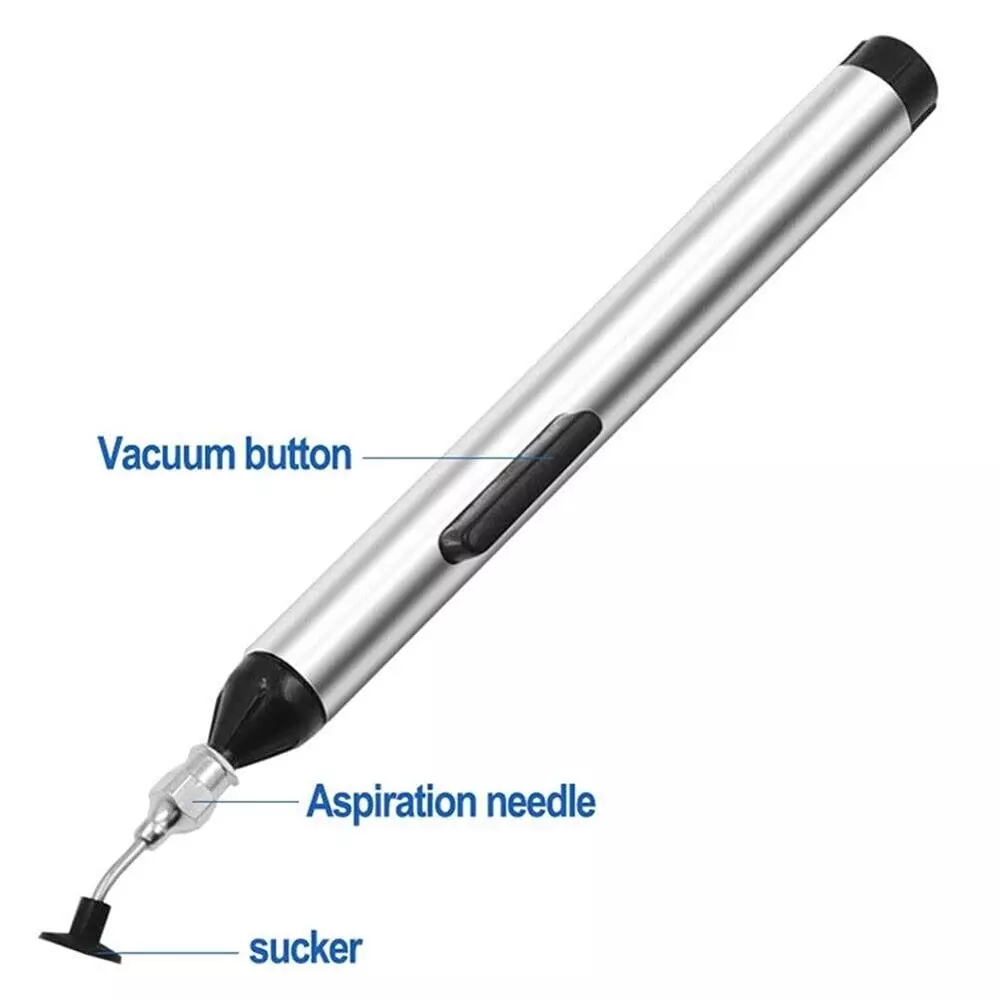 DY TOOLS IC SMD Vacuum Suction Pen Aluminum Alloy 15 cm Length with 3 Suction Header (3 mm, 7 mm, 10 mm)