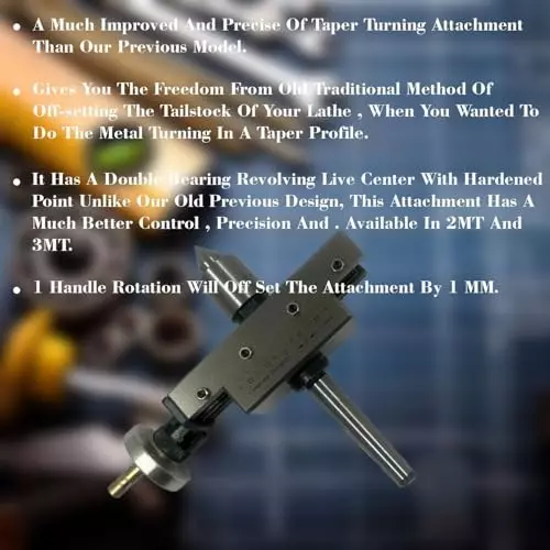 Assorts New Improved Taper Turning Attachment Tool Steel Morse Taper MT1 25 mm Left & Right