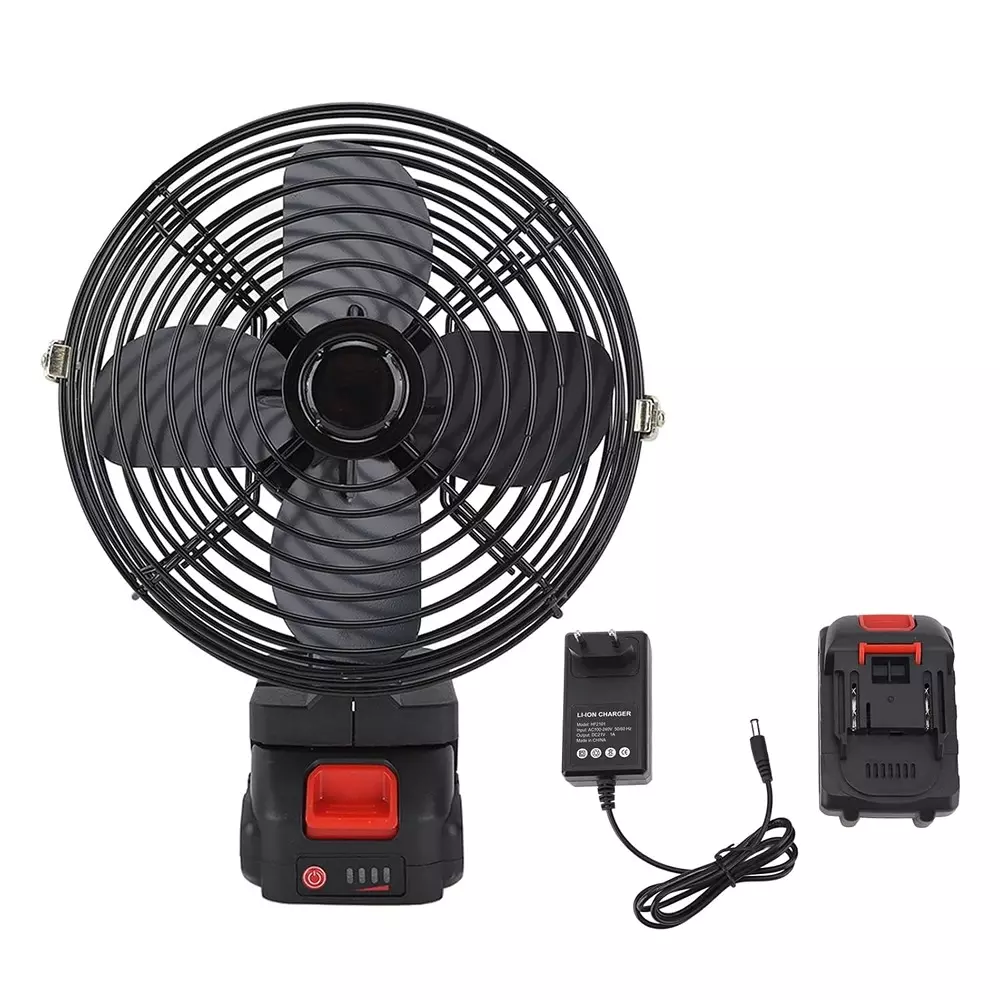 Jawsons Portable Rechargeable Desk Fan USB & Battery Powered 3-Speed with Adjustable Angle, Black