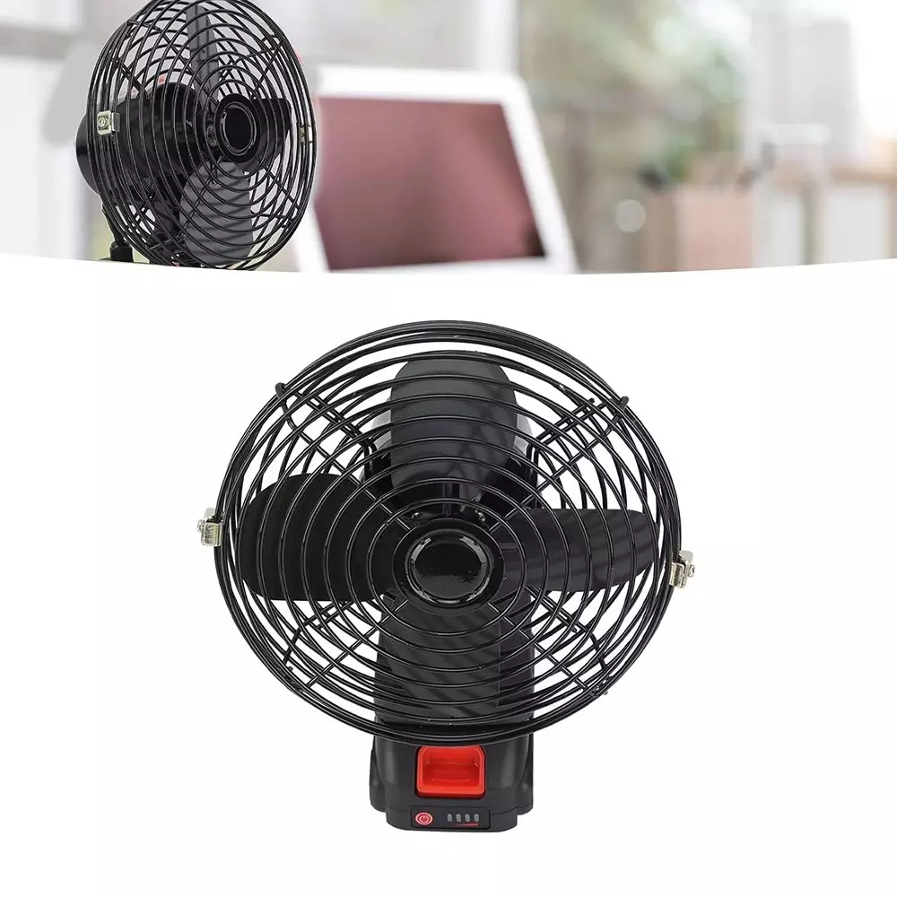 Jawsons Portable Rechargeable Desk Fan USB & Battery Powered 3-Speed with Adjustable Angle, Black