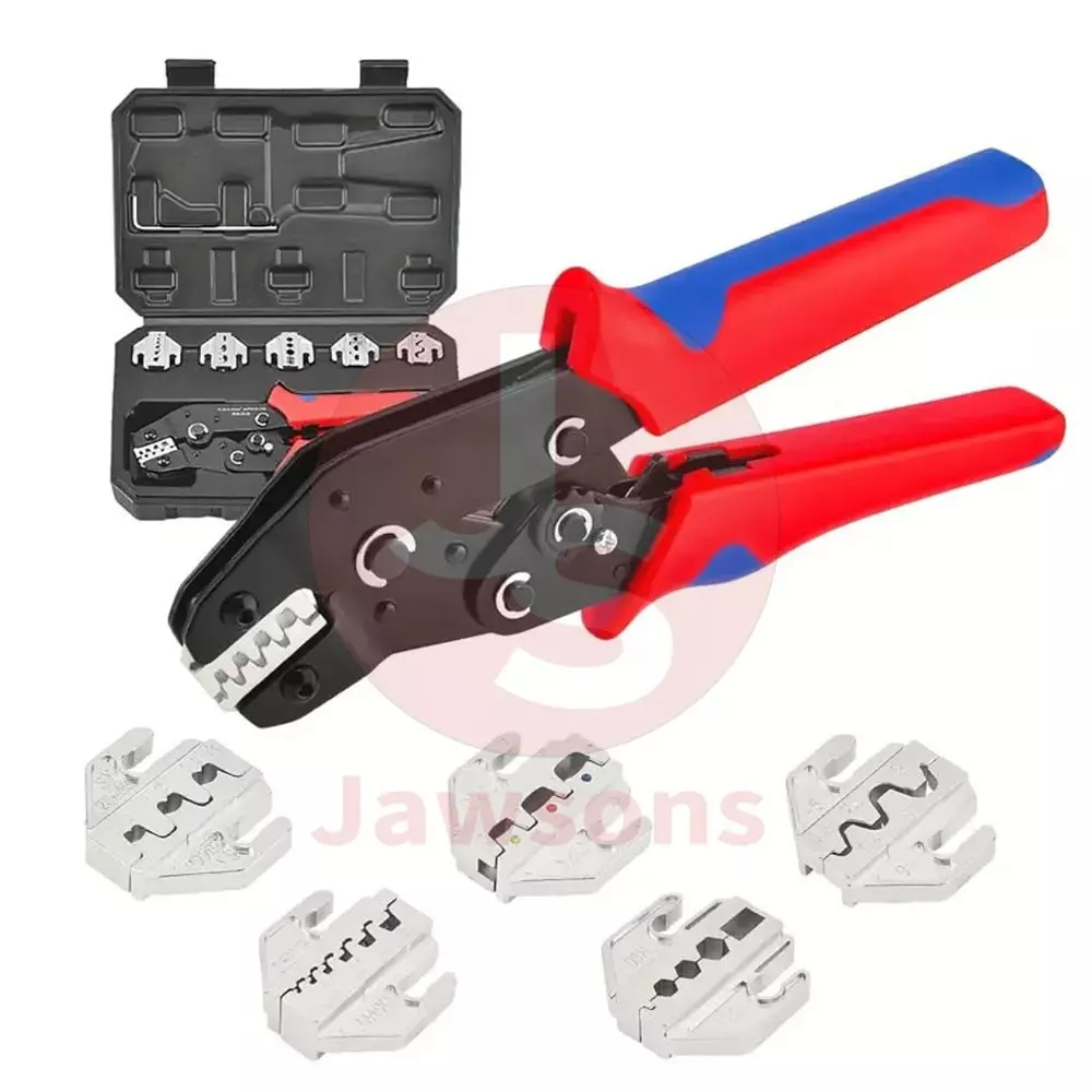 Jawsons SN Series Crimping Pliers Set 195 mm (7.68 inch) Length with 6 Interchangeable Jaws