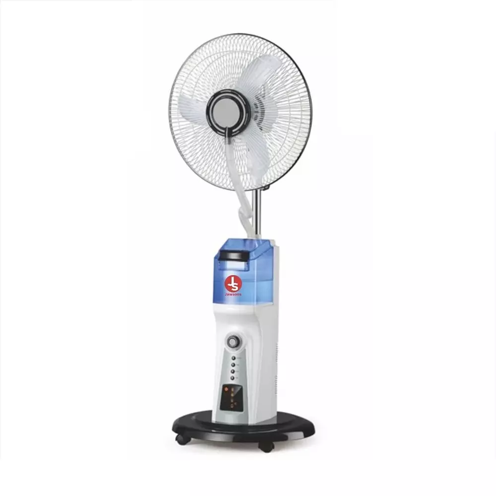 Jawsons Rechargeable Mist Fan 400 mm (16 inch) 75 W with 2.2 L Water Tank & USB Port for Device Charging and Solar Power Inlet (Solar Panel Not Included)