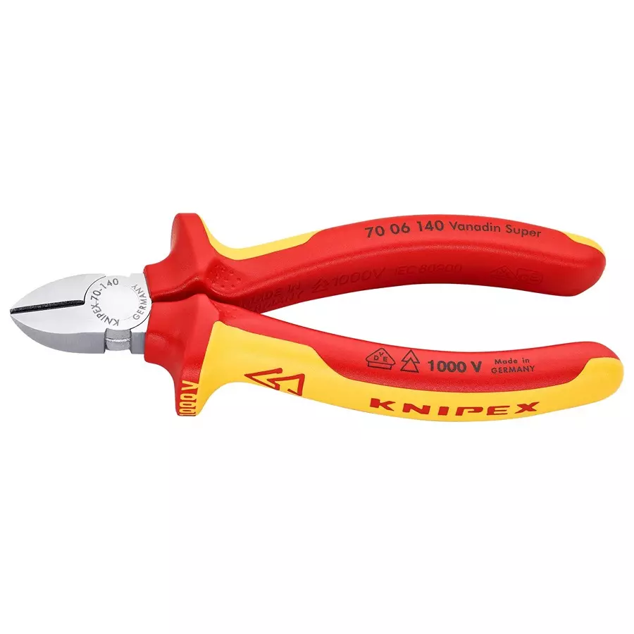 KNIPEX DIAGONAL CUTTER, 4MM, 140MM, 70 06 140