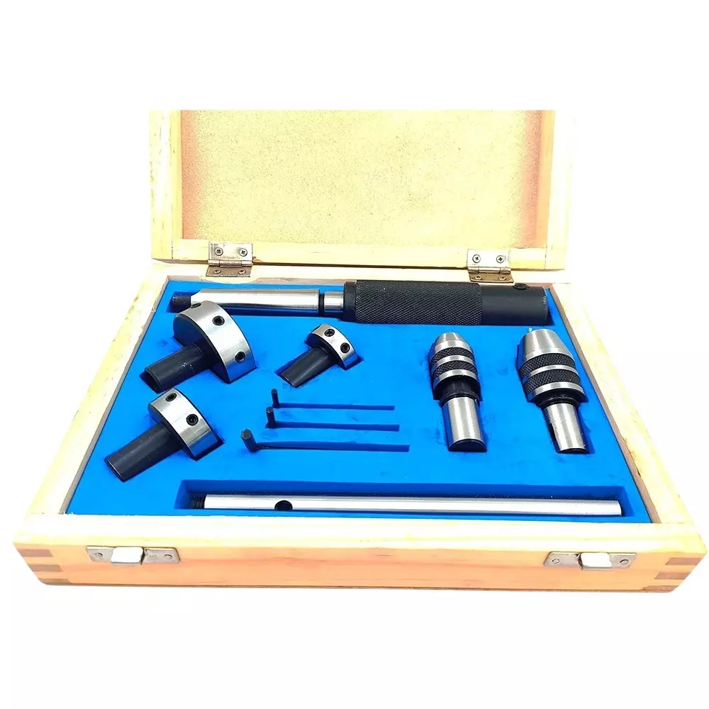 Assorts Tailstock Attachment Tool Steel Morse Taper MT2 20.64, 25.4, 38.1 mm for Tapping & Threading