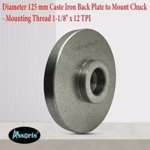 Assorts Backplate Cast Iron 125 mm (5 Inch) for Myford Lathe
