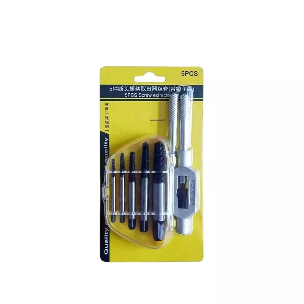DY TOOLS Damaged Screw Extractor Set Carbon Steel with M1-M12 Range Tap Twister & Yellow/Transparent Storage Case