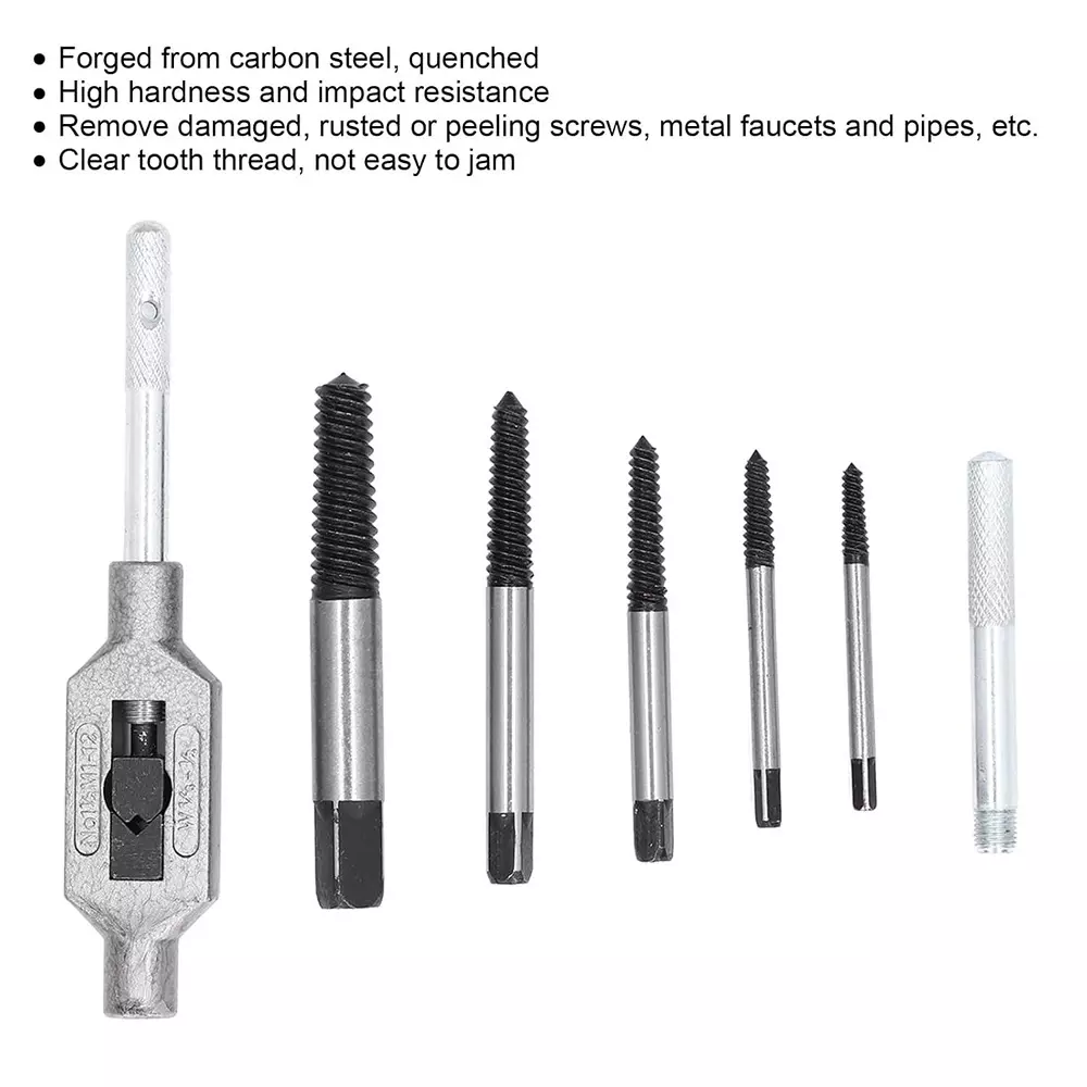DY TOOLS Damaged Screw Extractor Set Carbon Steel with M1-M12 Range Tap Twister & Yellow/Transparent Storage Case