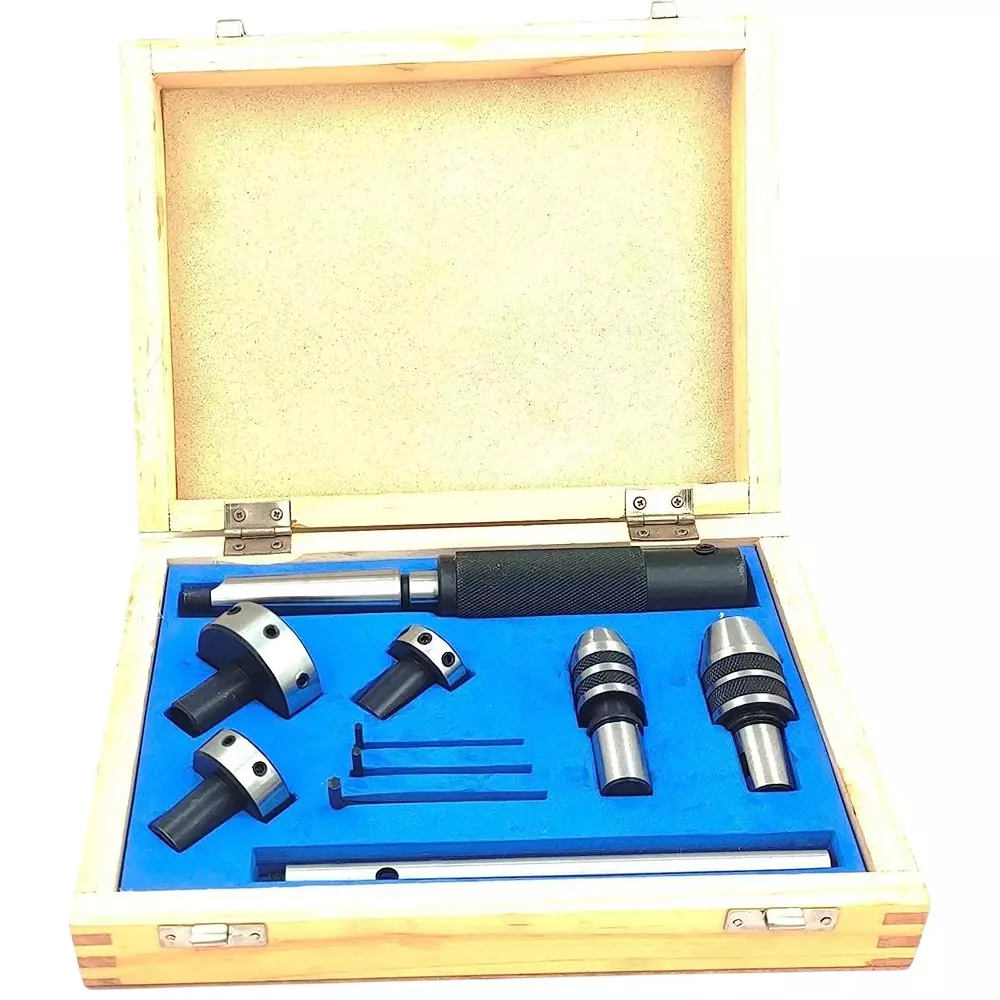 A.D INTERNATIONAL Tailstock Attachment with MT2 Shank, Tool Steel Body for Tapping, Threading on Lathe Machine, EW-YFGQ-TL4Y