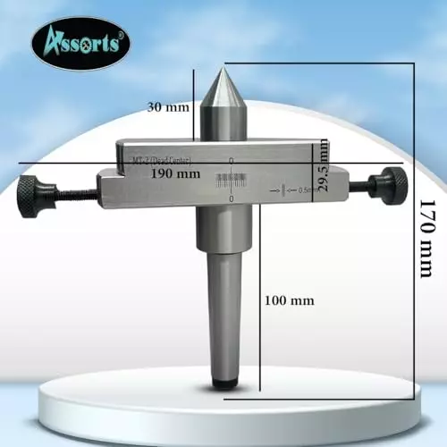 Assorts LATHE'S Tailstock Attachment Tool Steel & Alloy Steel Morse Taper 2MT for Metal-Turning In Taper Profile