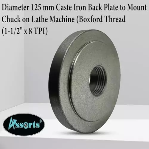 Assorts Backplate Cast Iron 125 mm (5 Inch) for Backford Lathe
