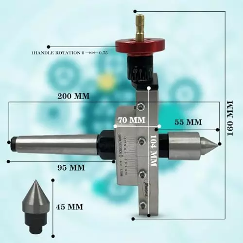 Assorts Improved Tapper Turning Attachment Tool Steel & Cast Iron MT3 for Lathe Machine