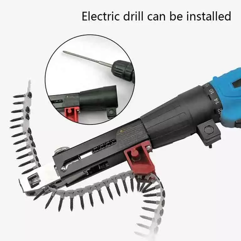 dy-tools-collated-screw-gun-attachment-automatic-chain-nail-machine-woodworking-tool-adjustable-length-depth-for-nail-gun-electriccordless-drill-converter-adapter-to-screwdriver