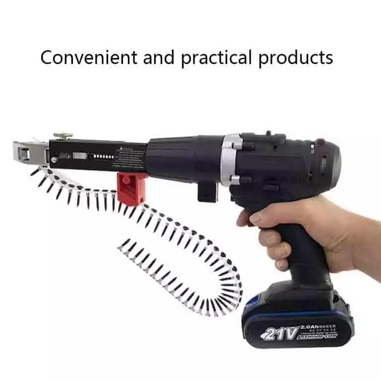 dy-tools-collated-screw-gun-attachment-automatic-chain-nail-machine-woodworking-tool-adjustable-length-depth-for-nail-gun-electriccordless-drill-converter-adapter-to-screwdriver