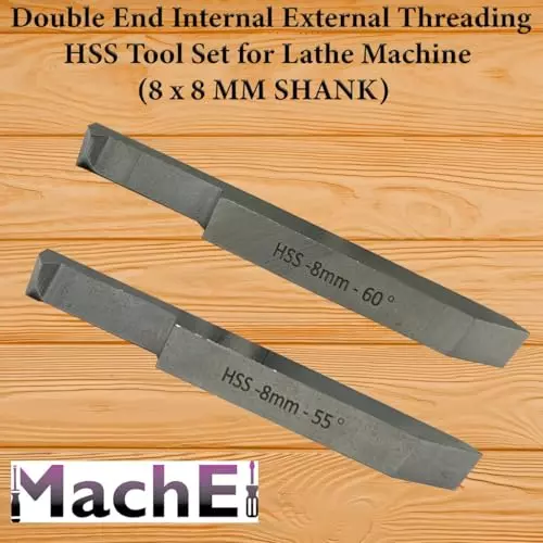 MachEl Double-End HSS Threading Tool Set 8x8 mm Shank (Pack of 2)