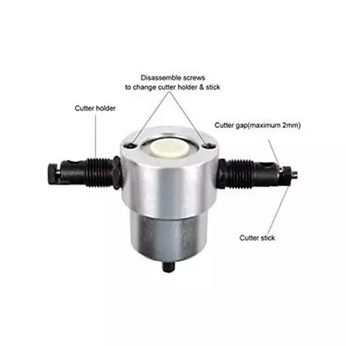 YADAV Double Head Sheet Metal Cutter Nibbler Tool 10.5 mm Head Dia for Power Drill Attachment