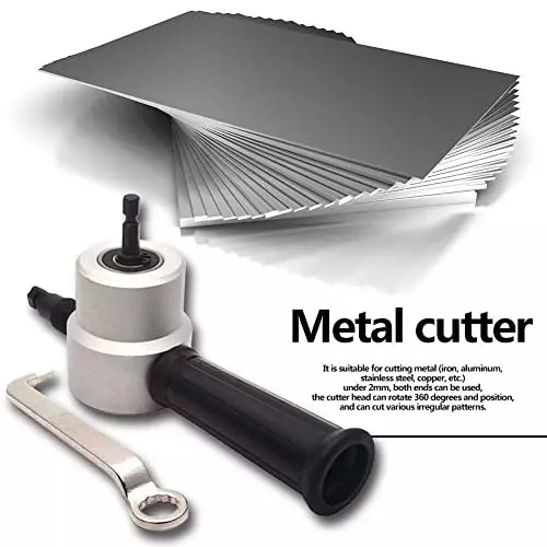 YADAV Double Head Sheet Metal Cutter Nibbler Tool 10.5 mm Head Dia for Power Drill Attachment