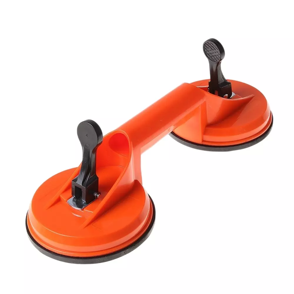 DY TOOLS Car Dent Puller Double Suction Cup ABS + Rubber Sole, Orange & Black