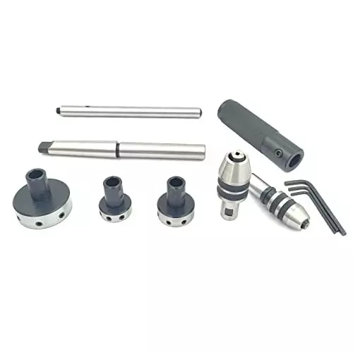 Assorts Tailstock Attachment Tool Steel Morse Taper MT1 20.64, 25.4, 38.1 mm for Tapping & Threading