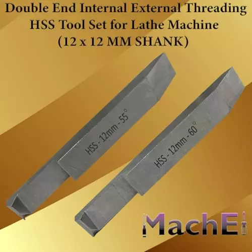MachEl Double-End HSS Threading Tool Set 12x12 mm Shank (Pack of 2)