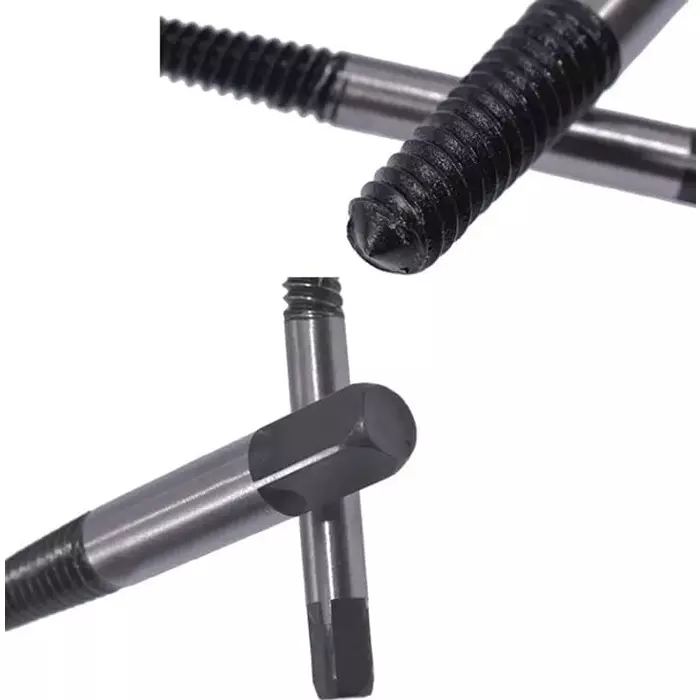 DY TOOLS Screw Extractor Set High-Grade Steel 45° Cutting Angle String with Storage Case (Set of 5 Pcs)