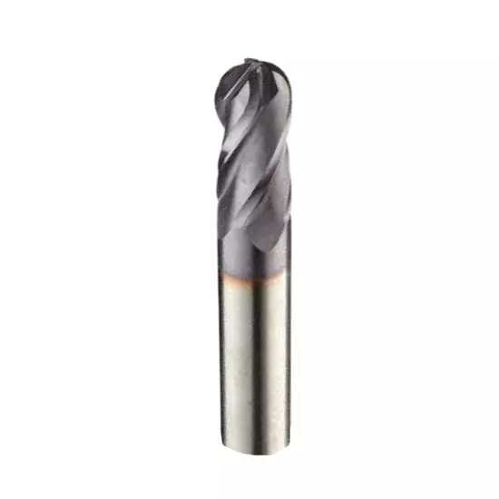 REZKA Ball Nose End Mill Solid Carbide Black 45 HRC 16 mm Shank Dia 16 mm Dia & 90 mm Length