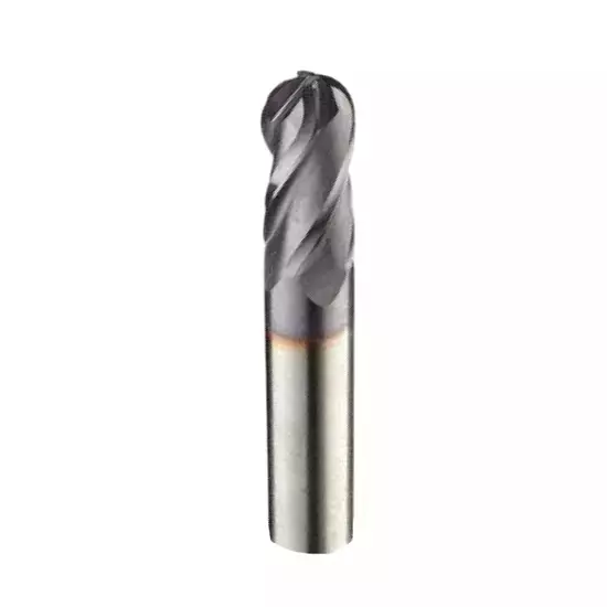 REZKA Ball Nose End Mill Solid Carbide Black 45 HRC 3 mm Shank Dia 3 mm Dia & 38 mm Length (Pack of 3 Pcs)