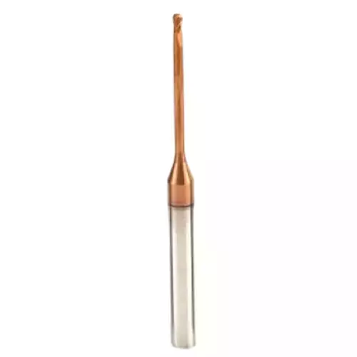 REZKA Ball Nose End Mill 2 mm Dia 25 mm Neck Length & 60 mm Total Length (Pack of 3 Pcs)
