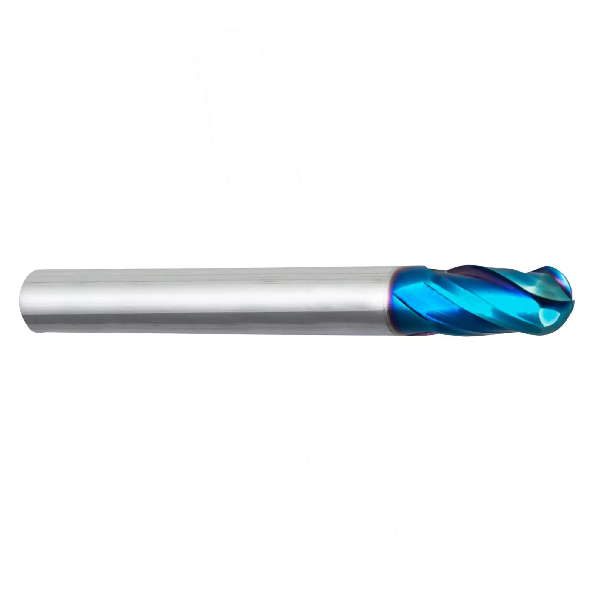 MIRANDA TOOLS Solid Carbide Ball Nose End Mill Hardcut 4 Flute ALTIN Coated, Diameter 6 mm and Overall Length 60 mm