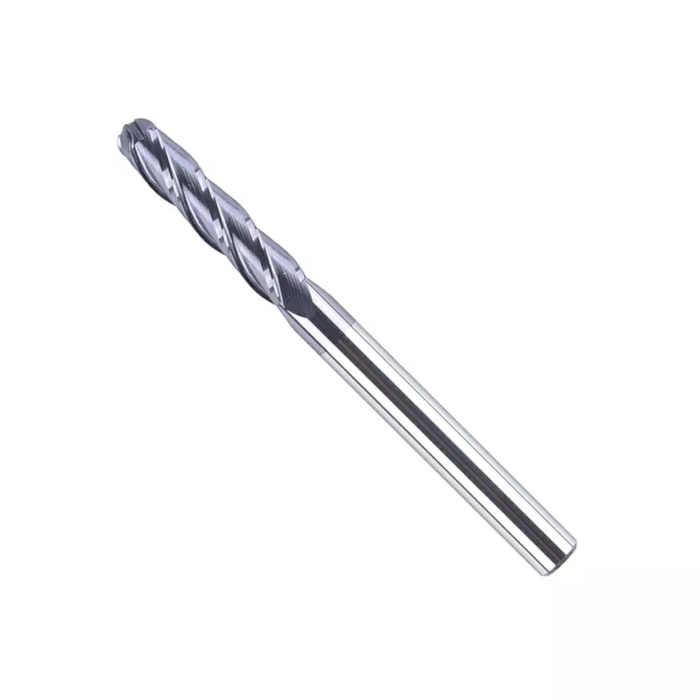 MIRANDA TOOLS Solid Carbide Ball Nose End Mill Extra Long Length 4 Flute ALTIN Coated, Diameter 10 mm and Overall Length 150 mm