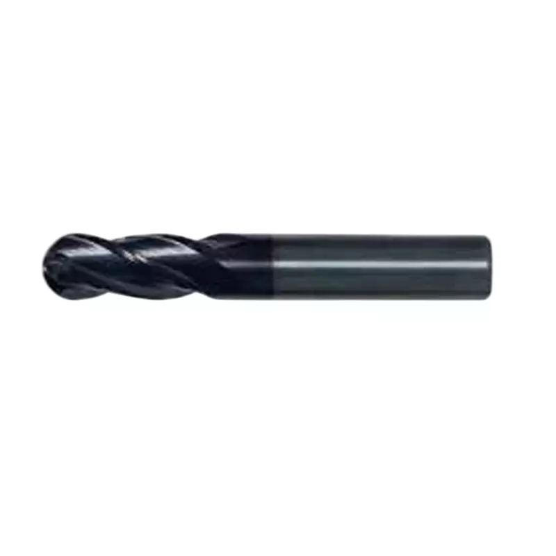 Indian Tools Solid Carbide Ball Nose Endmill 4 Flute 12x75 mm Ti(Al)N Coating, KCS05M12.00TLC