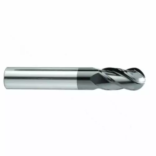 MIRANDA TOOLS Solid Carbide Ball Nose End Mill 4 Flute ALTIN Coated, Diameter 1 mm and Overall Length 38 mm