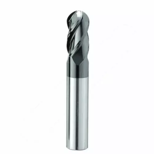 MIRANDA TOOLS Solid Carbide Ball Nose End Mill 4 Flute ALTIN Coated, Diameter 3 mm, Overall Length 38 mm and Flute Length 12 mm