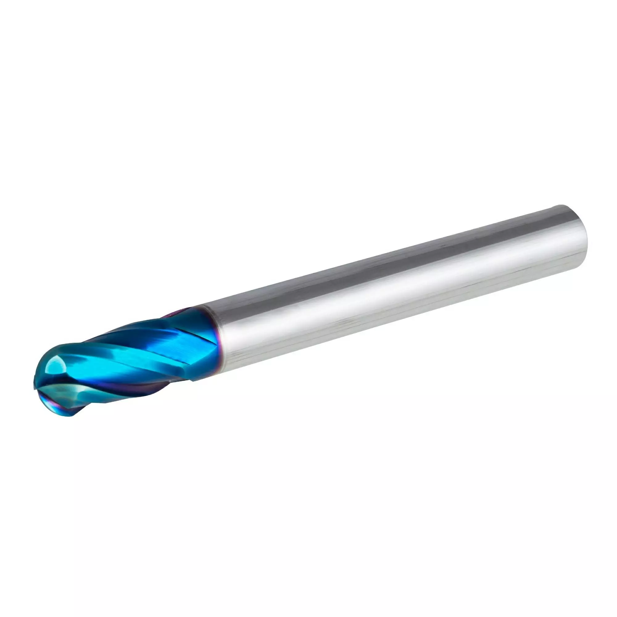 MIRANDA TOOLS Solid Carbide Ball Nose End Mill Hardcut 4 Flute ALTIN Coated, Diameter 5 mm and Overall Length 50 mm