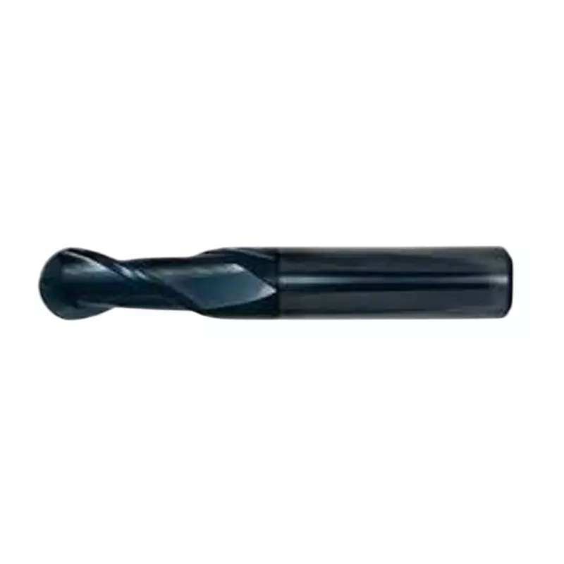 Indian Tools Solid Carbide Ball Nose Endmill 2 Flute 12x75 mm Ti(Al)N Coating, KCS04M12.00TLC